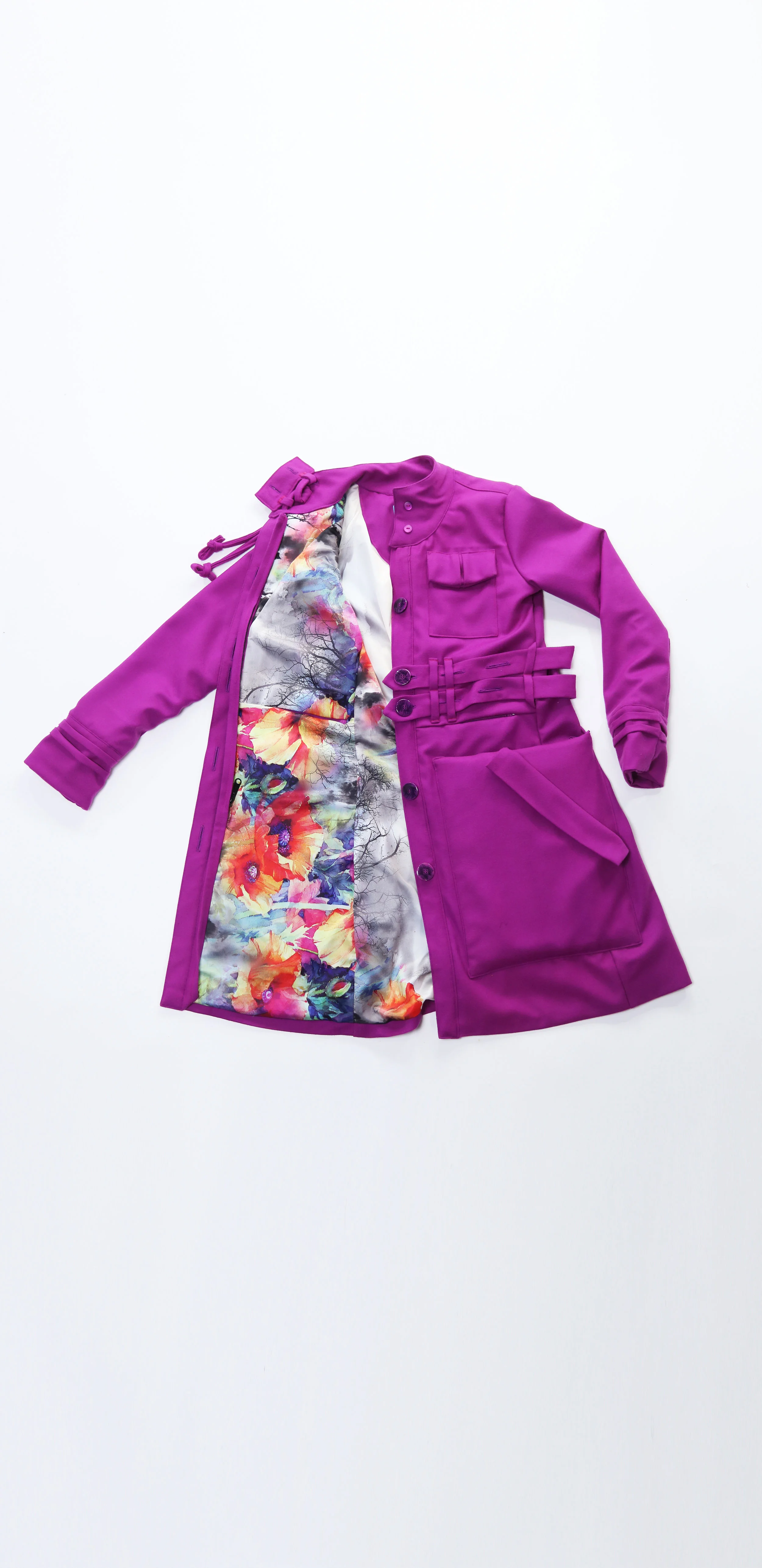 Fuchsia Weather Resistant Wool - Womens Reign Jacket